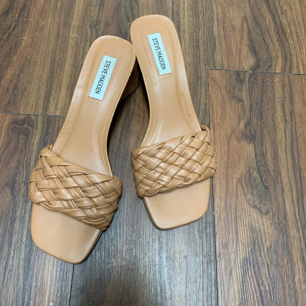 Steve Madden braided sandal block heels | Size 8